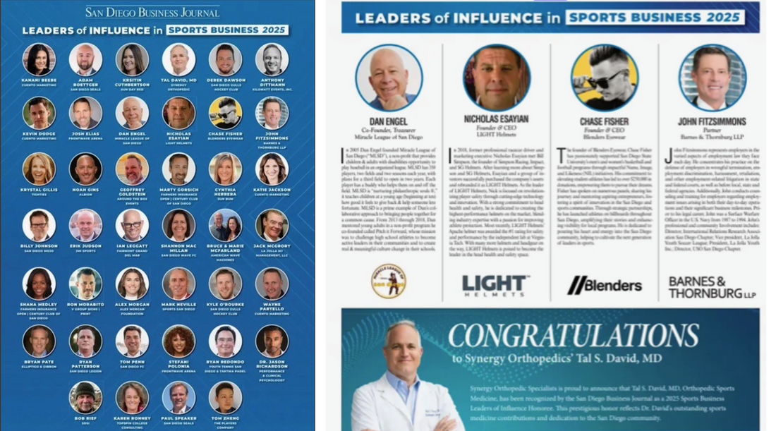 LIGHT Helmets CEO Named in San Diego Business Journal’s “Leaders of Influence in Sports Business 2025”