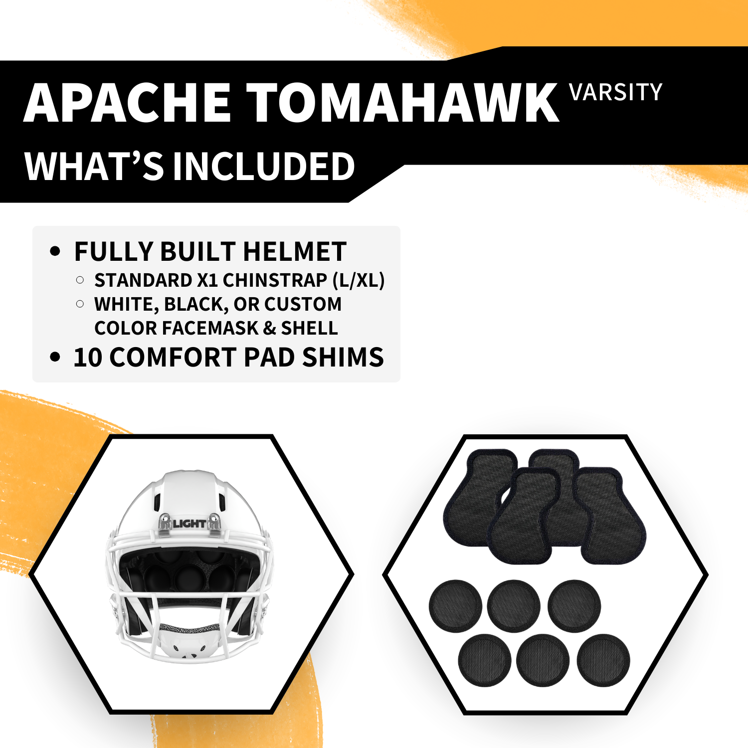 Apache Tomahawk Varsity Football Helmet – LIGHT Helmets