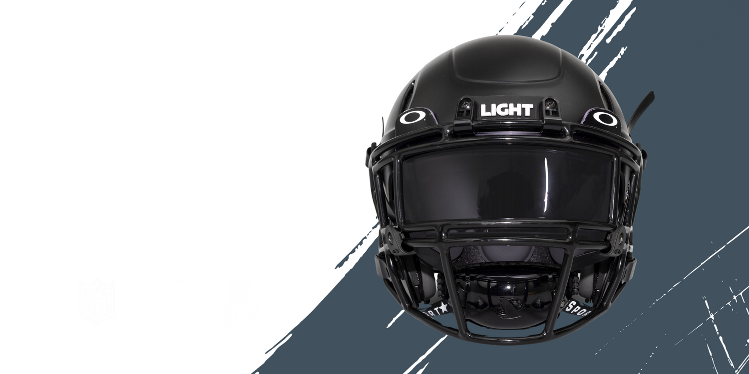 Glowing hot sale football visor